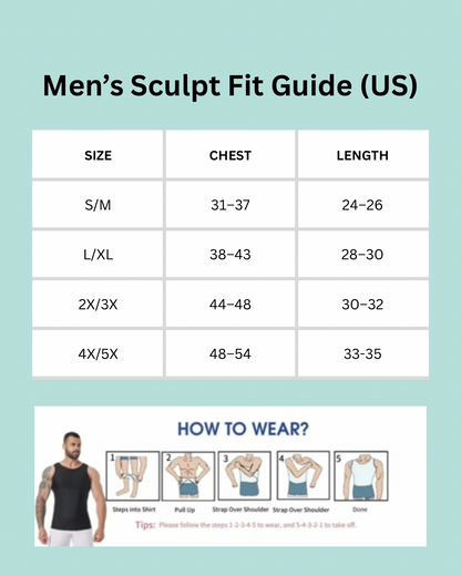 SculptMen™ Compression Tank - Blue